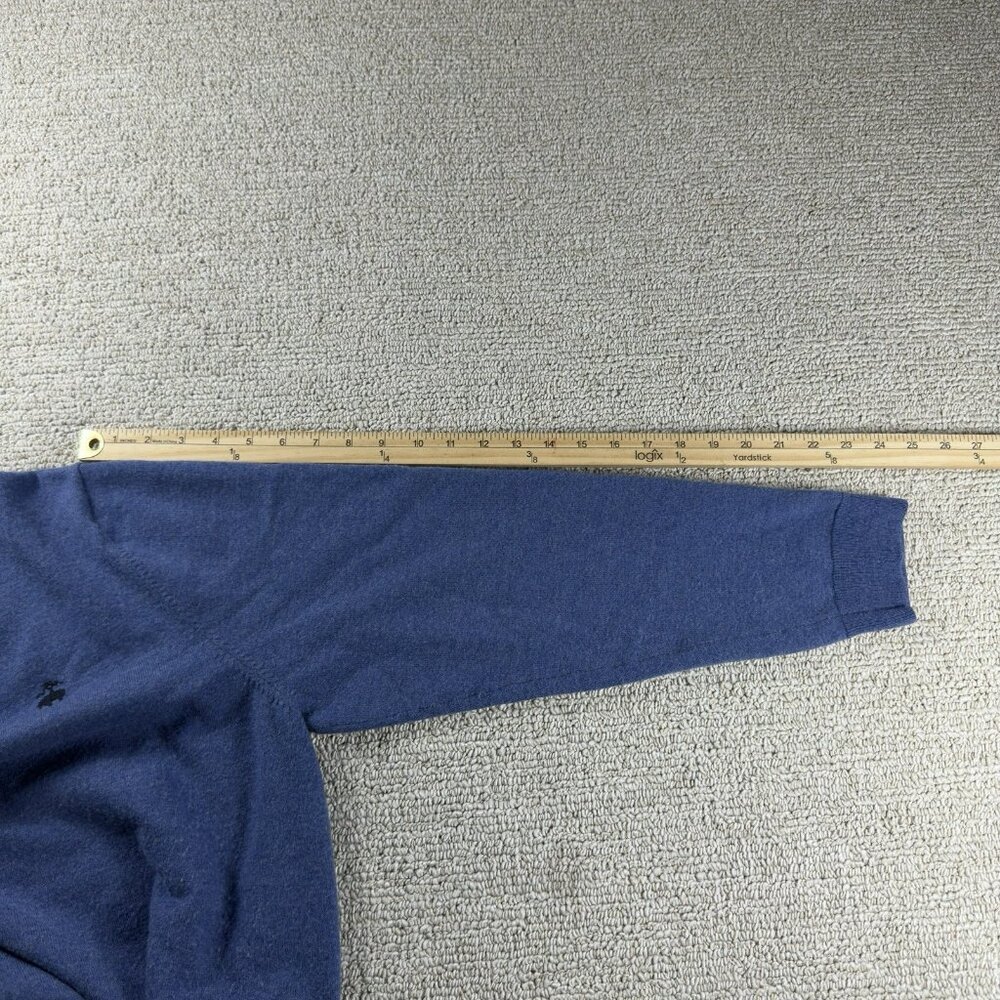 Brooks Brothers Extra Fine Merino Wool V-Neck Sweater Blue Men’s Size XL - Picture 6 of 8